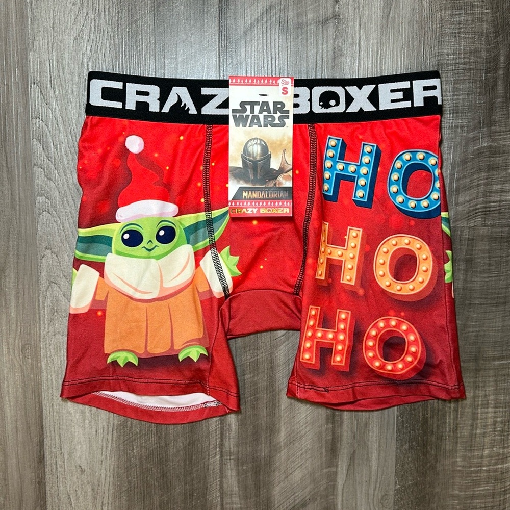 Star Wars The Mandalorian Baby Yoda Crazy Boxer Boxer Brief - Small